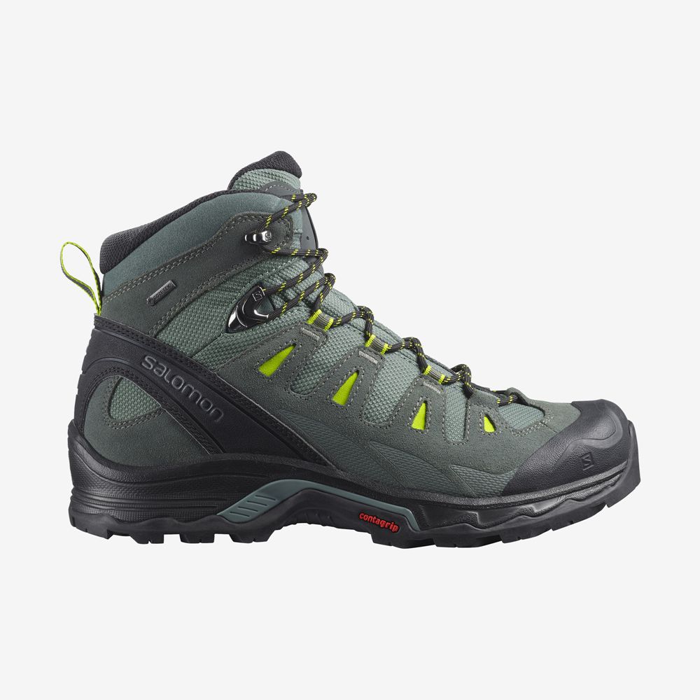 Bottes De Randonnée Salomon Homme Vert - Salomon QUEST PRIME GTX - France (2517-RCMOS)